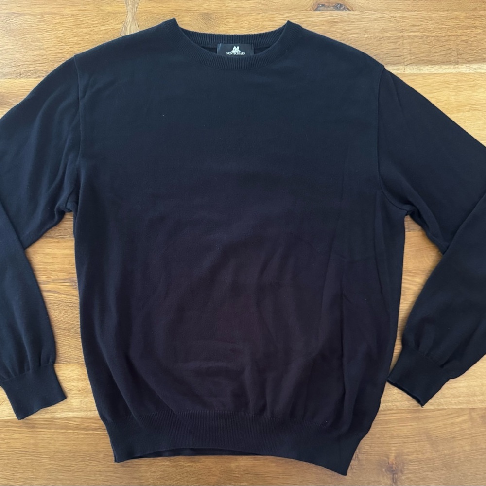Montechiaro Men's Black Sweater Italy